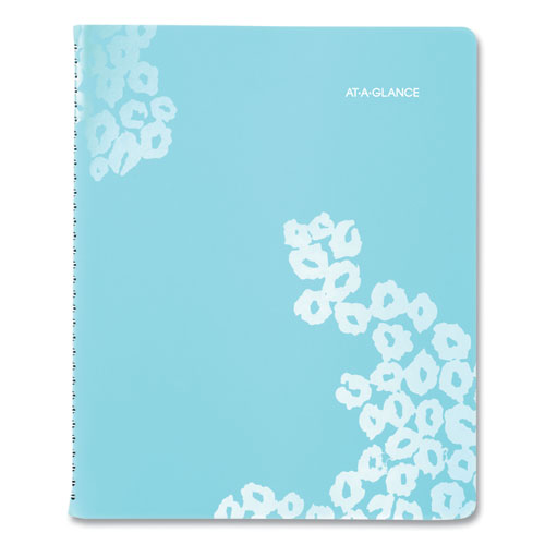 Image of At-A-Glance® Wild Washes Weekly/Monthly Planner, Wild Washes Flora/Fauna Artwork, 11 X 8.5, Blue Cover, 13-Month (Jan To Jan): 2024-2025
