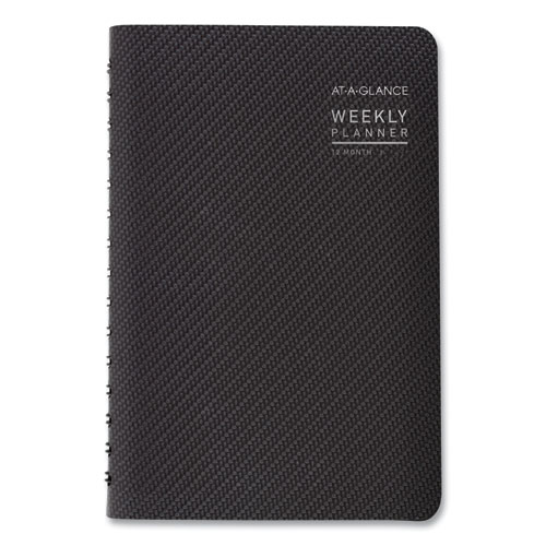 Image of At-A-Glance® Contemporary Weekly/Monthly Planner, Open-Block Format, 8.5 X 5.5, Graphite Cover, 12-Month (Jan To Dec): 2024