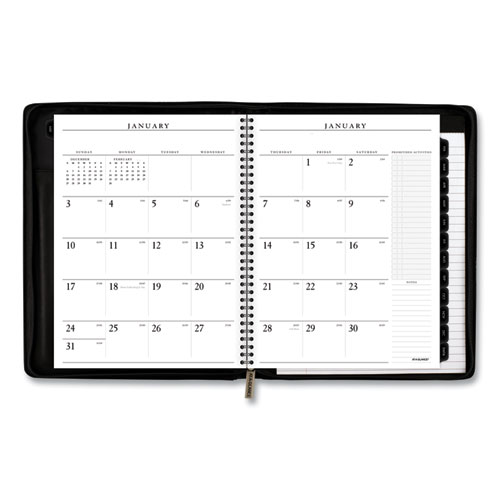 COLUMNAR EXECUTIVE WEEKLY/MONTHLY APPOINTMENT BOOK, ZIPPER, 11 X 8.25, 2021