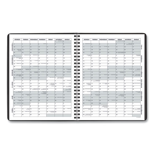 Monthly Planner, 8.75 x 7, Black Cover, 12-Month (Jan to Dec): 2022