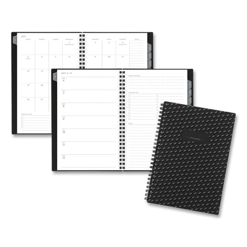 AT-A-GLANCE® Elevation Academic Weekly/Monthly Planner, 8.5 x 5.5, Black, 2021-2022