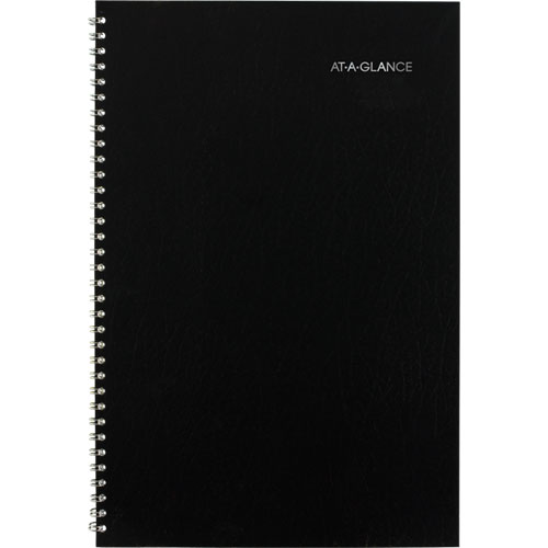 Image of DayMinder Monthly Planner, Academic Year, Ruled Blocks, 12 x 8, Black Cover, 14-Month (July to Aug): 2022 to 2023