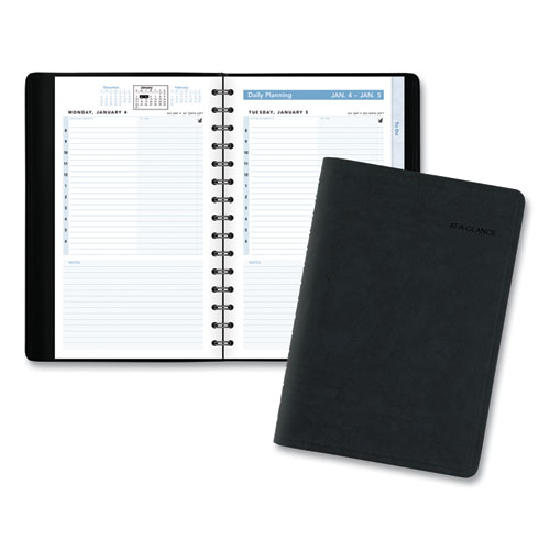 THE ACTION PLANNER DAILY APPOINTMENT BOOK, 8 X 4.75, BLACK, 2021