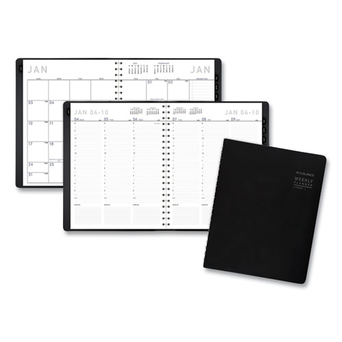 AT-A-GLANCE® Contemporary Weekly/Monthly Planner, Block, 8.5 x 5.5, Black Cover, 2022