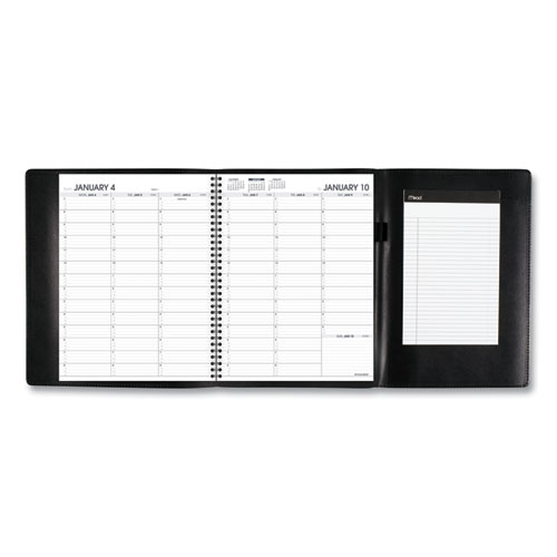 PLUS WEEKLY APPOINTMENT BOOK, 11 X 8.25, BLACK, 2021-2022
