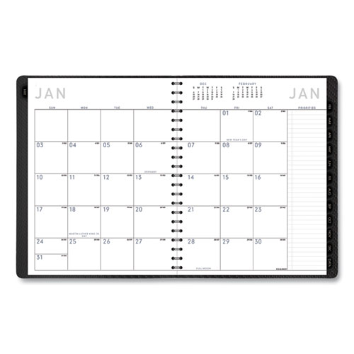 Image of At-A-Glance® Contemporary Weekly/Monthly Planner, Vertical-Column Format, 11 X 8.25, Graphite Cover, 12-Month (Jan To Dec): 2024