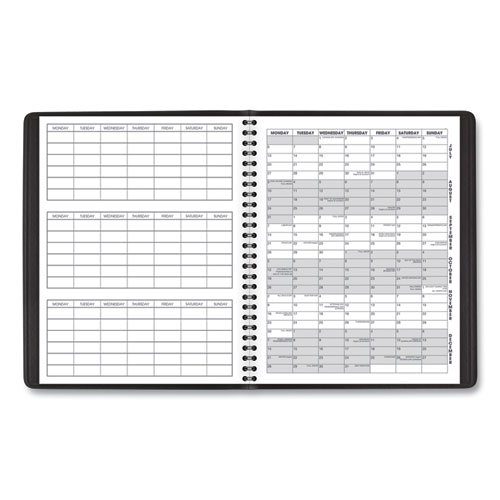 Monthly Planner, 8.75 x 7, Black Cover, 18-Month (July to Dec): 2021 to 2022