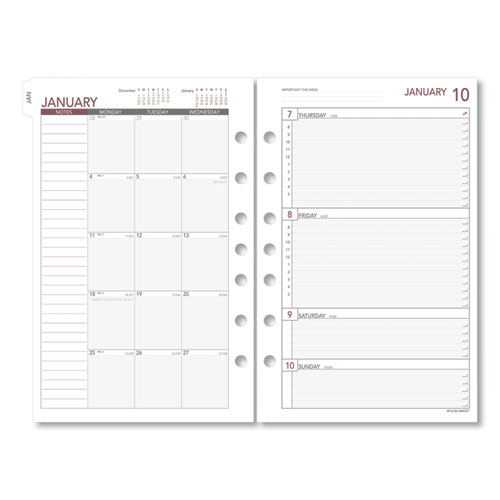 WEEKLY PLANNING PAGES REFILL, 8.5 X 5.5, 2021