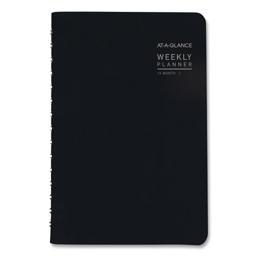 Image of At-A-Glance® Contemporary Weekly/Monthly Planner, Open-Block Format, 8.5 X 5.5, Black Cover, 12-Month (Jan To Dec): 2022