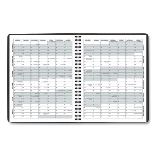 Monthly Planner, 8.75 x 7, Black Cover, 12-Month (Jan to Dec): 2022