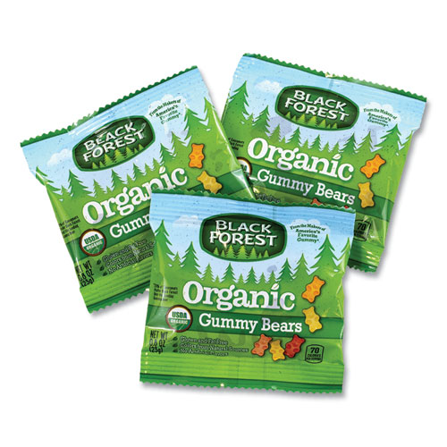 Organic Gummy Bears, 0.8 oz Pouch, 65 Pouches/Carton