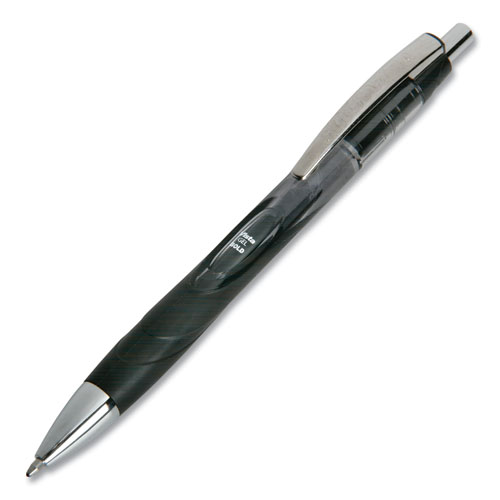 7520016849424 SKILCRAFT VISTA Gel Pen, Retractable, Bold 1 mm, Black Ink, Translucent Barrel, Dozen