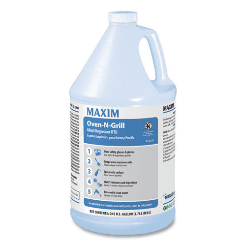 Maxim® Oven-N-Grill Alkali Degreaser Rtu, Citrus Scent, , 1 Gal Bottle, 4/Carton