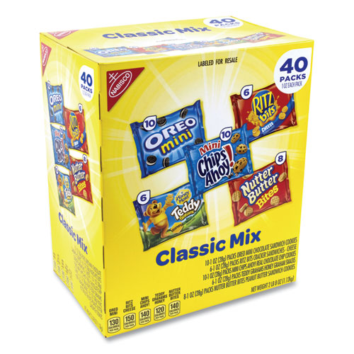 Nabisco® Cookie And Cracker Classic Mix, Assorted Flavors, 1 Oz Pack, 40 Packs/Box, Ships In 1-3 Business Days