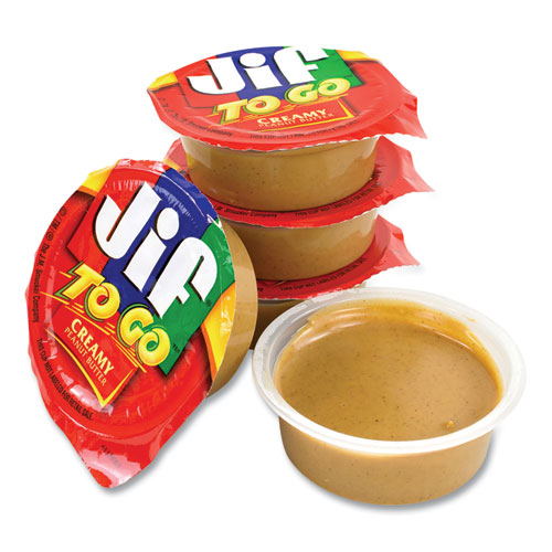 Jif To Go® Spreads, Creamy Peanut Butter, 1.5 Oz Cup, 36 Cups/Box, Ships In 1-3 Business Days