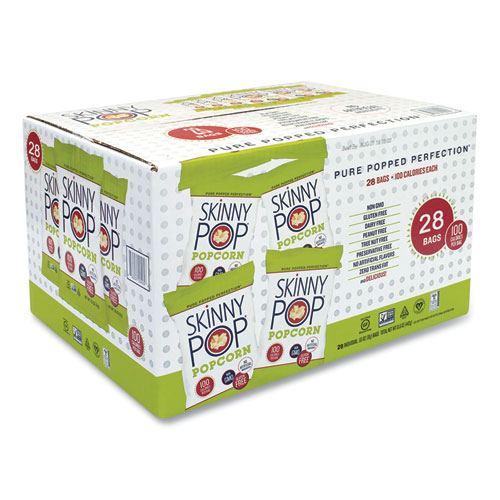 SkinnyPop® Popcorn Popcorn, Original, 0.65 oz Bag, 24/Carton, Delivered in 1-4 Business Days