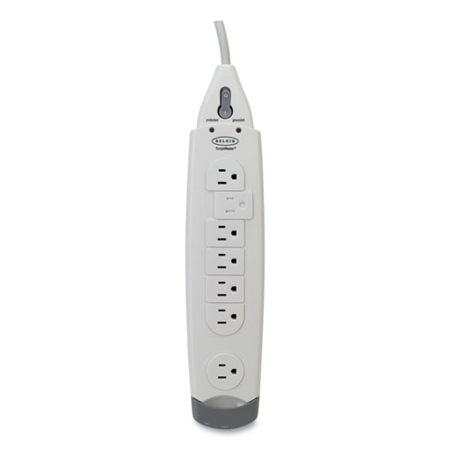 Surgemaster Home Series Surge Protector, 7 Outlets, 6 Ft Cord, 1045 J, White