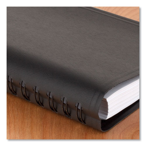 Image of At-A-Glance® Daily Appointment Book With 30-Minute Appointments, 8 X 5, Black Cover, 12-Month (Jan To Dec): 2024