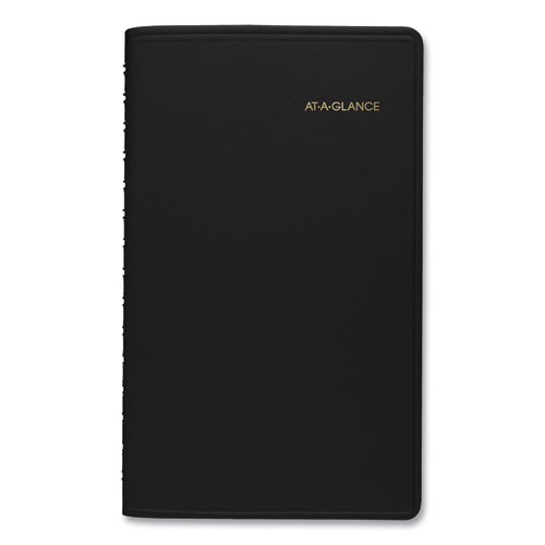 WEEKLY APPOINTMENT BOOK RULED FOR HOURLY APPOINTMENTS, 8.5 X 5.5, BLACK, 2021