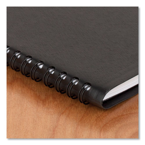 Image of Weekly Block Format Appointment Book Ruled for Hourly Appointments, 8.5 x 5.5, Grained Black Cover, 12-Month(Jan to Dec):2023