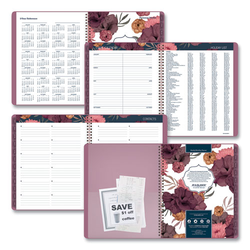 Image of At-A-Glance® Dark Romance Weekly/Monthly Planner, Dark Romance Floral Artwork, 11 X 8.5, Multicolor Cover, 13-Month (Jan-Jan): 2024-2025