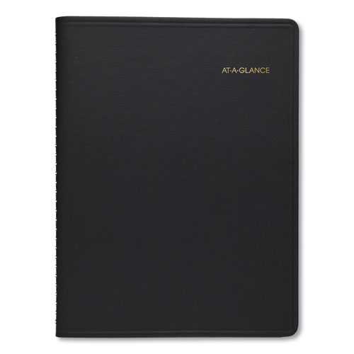Weekly Vertical-Column Appointment Book Ruled for Hourly Appointments, 8.75 x 7, Black Cover, 13-Month (Jan-Jan): 2023-2024