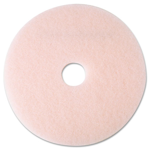 3M™ Ultra High-Speed Eraser Floor Burnishing Pad 3600, 19" Diameter, Pink, 5/Carton