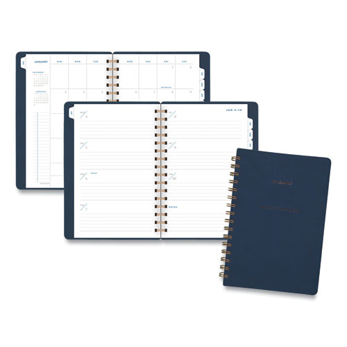 AT-A-GLANCE® Signature Collection Firenze Navy Weekly/Monthly Planner, 8.5 x 5.5, 2022-2023