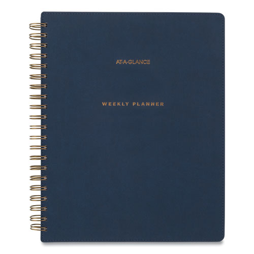 SIGNATURE COLLECTION FIRENZE NAVY WEEKLY/MONTHLY PLANNER, 11 X 8.5, 2021-2022