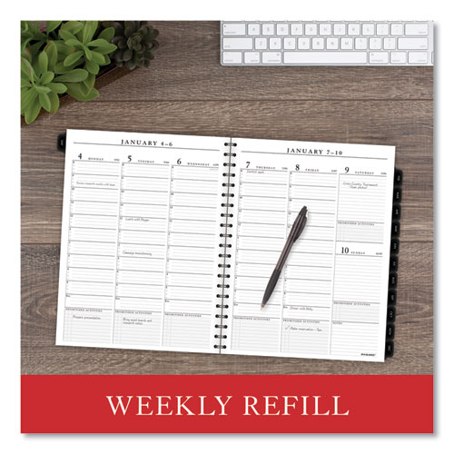 Image of At-A-Glance® Executive Weekly/Monthly Planner Refill With 15-Minute Appointments, 11 X 8.25, White Sheets, 12-Month (Jan To Dec): 2024