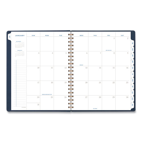 Signature Collection Firenze Navy Weekly/Monthly Planner, 11 x 8.5, Navy Cover, 13-Month (Jan to Jan): 2024 to 2025