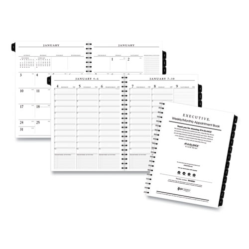 AT-A-GLANCE® Executive Weekly/Monthly Planner Refill with 15-Minute Appointments, 11 x 8.25, White Sheets, 12-Month (Jan to Dec): 2024