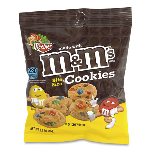 Mini Cookie Snack Packs, Chocolate Chip/MandMs, 1.6 oz Pouch, 30