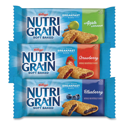Image of Kellogg'S® Nutri-Grain Soft Baked Breakfast Bars, Assorted, 1.3 Oz Bar, 48/Carton, Ships In 1-3 Business Days