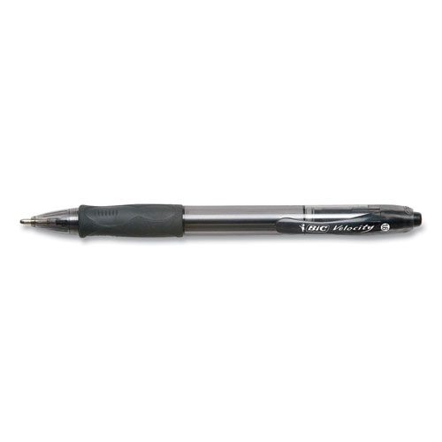 Image of Bic® Glide Bold Ballpoint Pen, Retractable, Bold 1.6 Mm, Black Ink, Translucent Black Barrel, 4/Pack