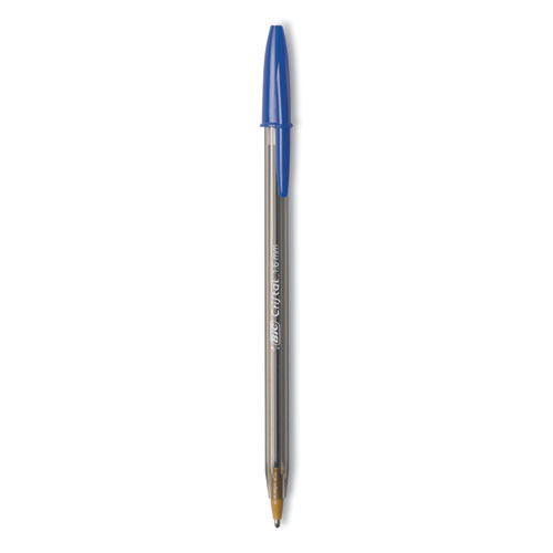 Image of Cristal Xtra Bold Ballpoint Pen, Stick, Bold 1.6 mm, Blue Ink, Clear Barrel, 24/Pack