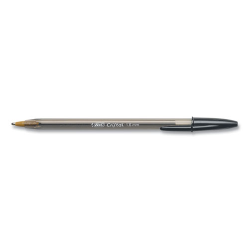 Cristal Xtra Bold Ballpoint Pen, Stick, Bold 1.6 mm, Black Ink, Clear Barrel, 24/Pack