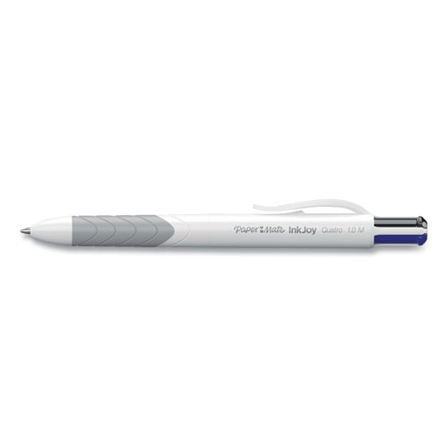 Image of Paper Mate® Inkjoy Quatro Multi-Function Ballpoint Pen, Retractable, Medium 1Mm, Assorted Business/Fashion Ink Colors, White Barrel, 3/Pk