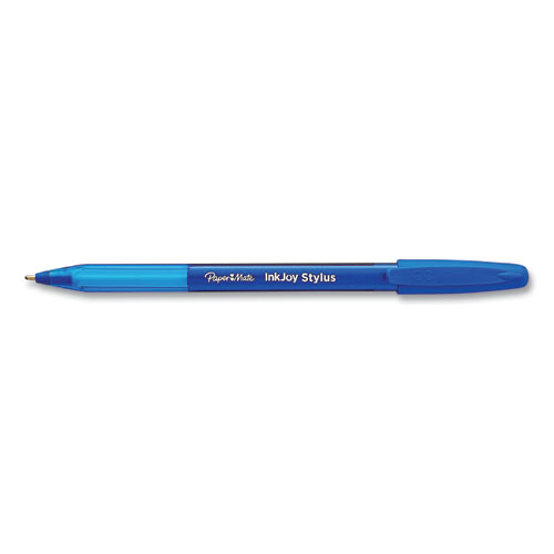 InkJoy 100 Ballpoint Pen/Stylus, Stick, Medium 1 mm, Blue Ink, Blue Barrel, 12/Pack