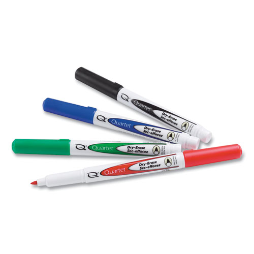 Image of Quartet® Low-Odor Dry-Erase Marker, Fine Bullet Tip, Assorted Colors, 4/Pack