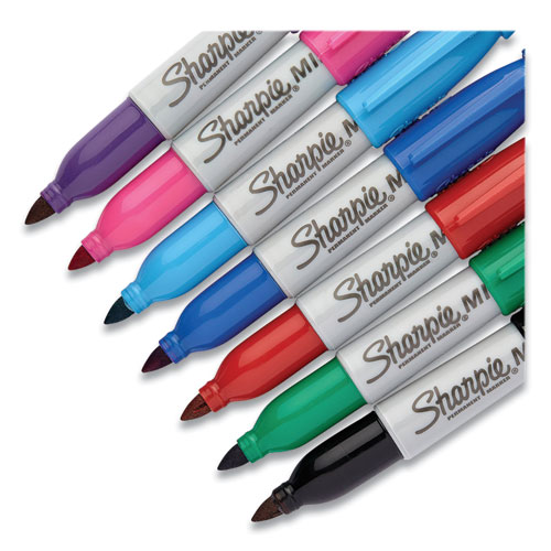 Image of Sharpie® Mini Permanent Marker, Fine Bullet Tip, Assorted Colors, 72/Pack