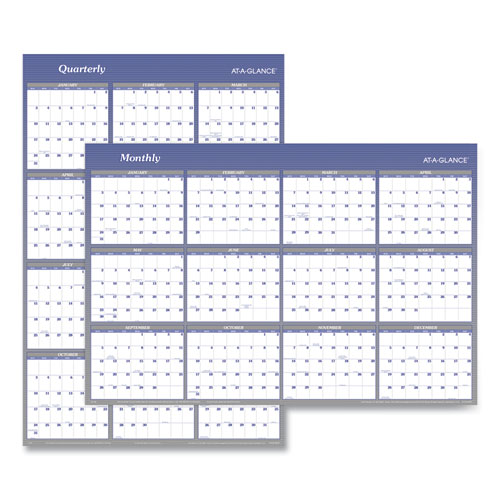 Image of At-A-Glance® Vertical/Horizontal Erasable Quarterly/Monthly Wall Planner, 32 X 48, 12-Month (Jan To Dec): 2024