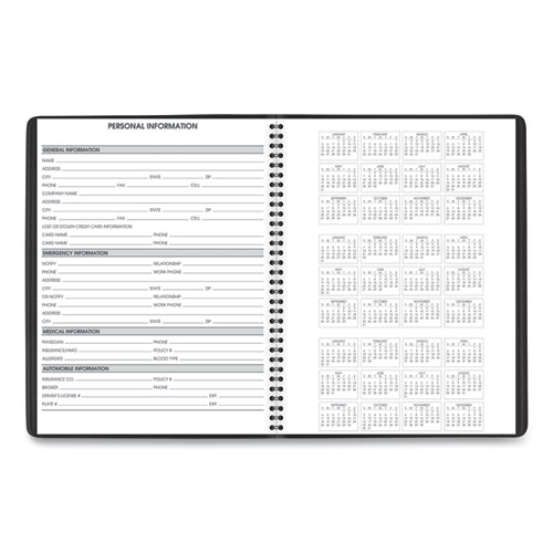 Image of Weekly Appointment Book, 11 x 8.25, Black Cover, 14-Month (July to Aug): 2022 to 2023