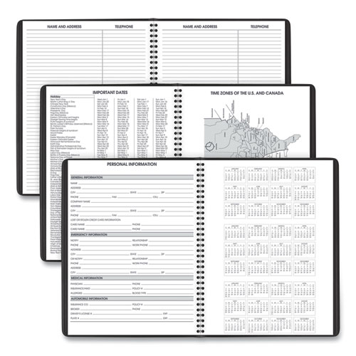 Image of At-A-Glance® Weekly Appointment Book, 11 X 8.25, Black Cover, 14-Month (July To Aug): 2023 To 2024