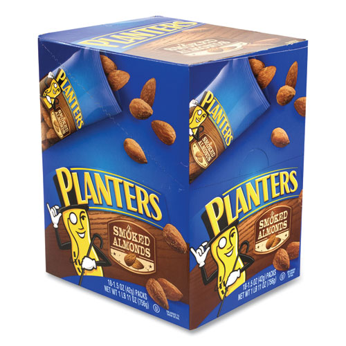 Planters® Smoked Almonds, 1.5 Oz Pack, 18 Packs/Box, Ships In 1-3 Business Days