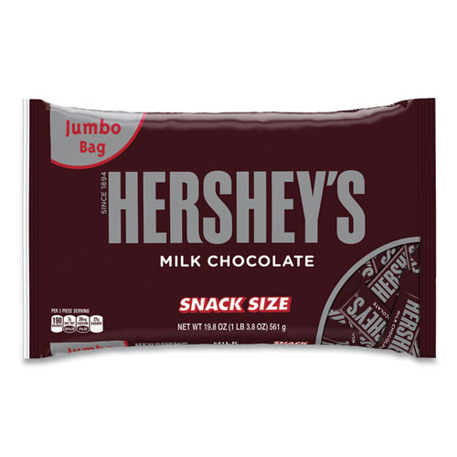 Hershey®'S Snack Size Bars, Milk Chocolate, 19.8 Oz Bag, Ships In 1-3 Business Days