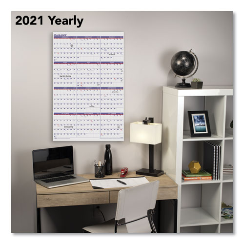 Image of At-A-Glance® Yearly Wall Calendar, 24 X 36, White Sheets, 12-Month (Jan To Dec): 2024