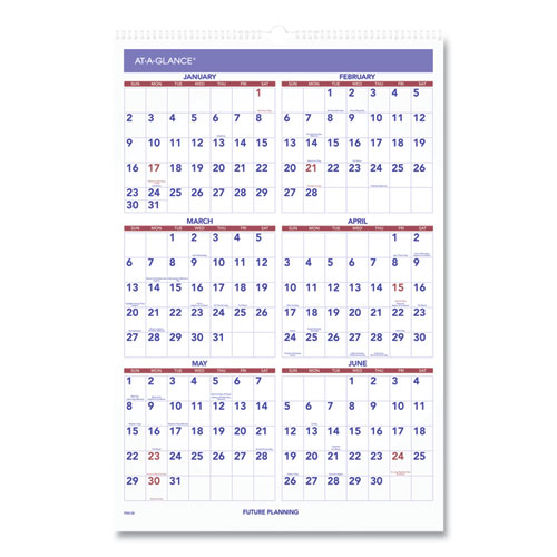 Image of Monthly Wall Calendar with Ruled Daily Blocks, 15.5 x 22.75, White Sheets, 12-Month (Jan to Dec): 2023