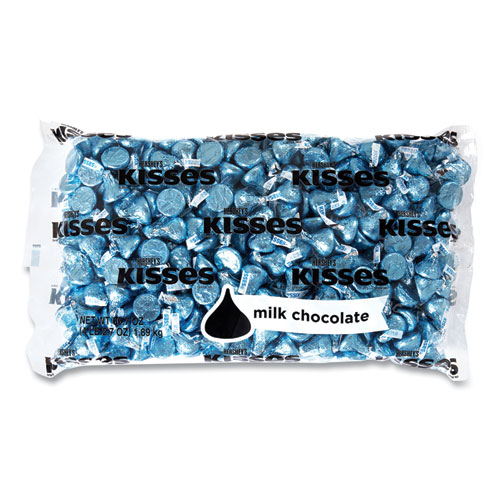 Hershey®'S Kisses, Milk Chocolate, Blue Wrappers, 66.7 Oz Bag, Ships In 1-3 Business Days