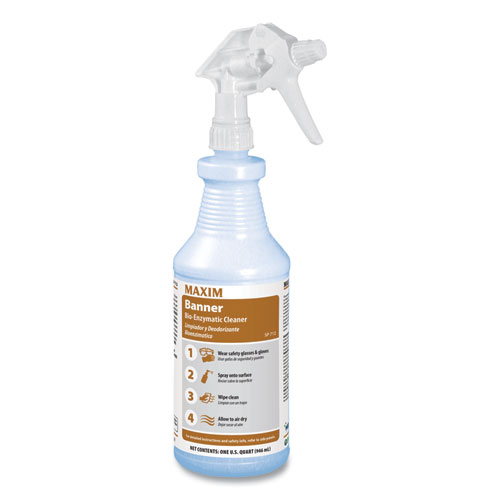 Maxim® Banner Bio-Enzymatic Cleaner, Fresh Scent, 32 oz Spray Bottle, 12/Carton